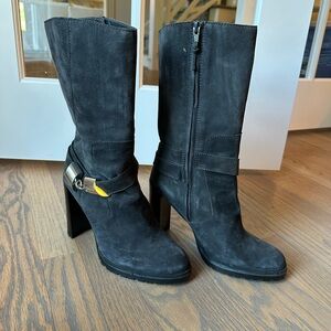 Stuart Weitzman Graphite Suede Women's high heeled Boots